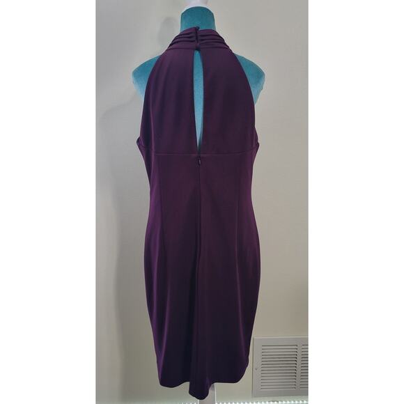 Eliza J Dress Womens Size 16 High Neck Midi Sleeveless Modern Sexy Classic Dress - Picture 3 of 8